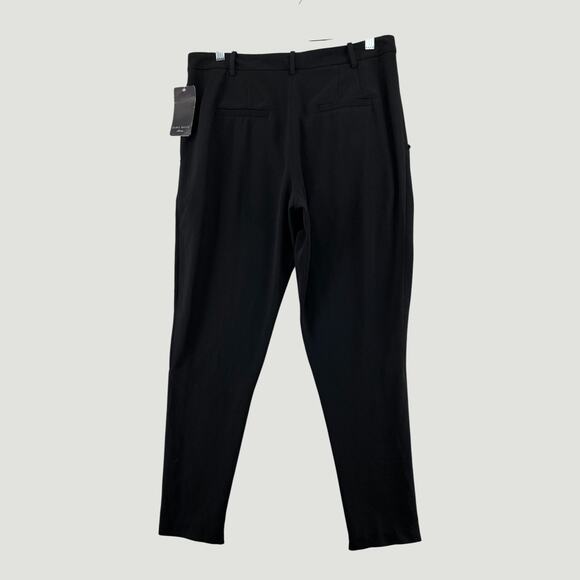ZARA NWT Black Tapered Trousers - Size S - Side Zip Ankle - Workwear Chic - Picture 4 of 9